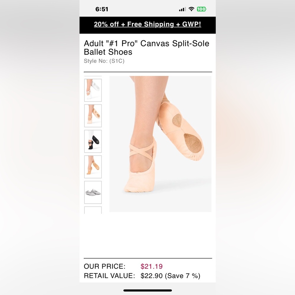 “SOLD” “ NEW” SANSHA SOFT BALLET SLIPPERS